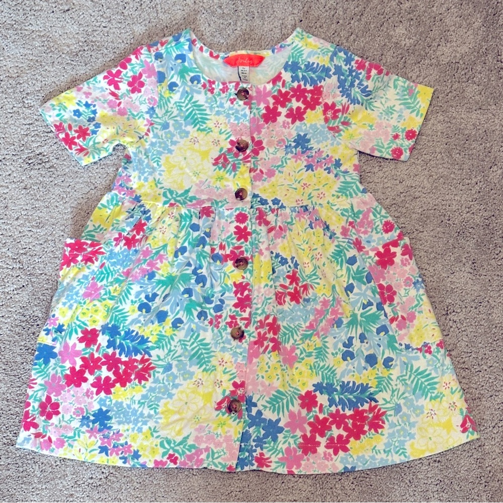 3T Joules Colorful Wildflower Girls Pocket Dress